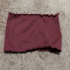 Ribbed bandeau in Burgundy - Women